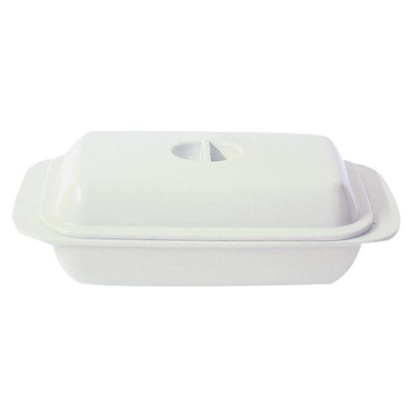 Kitchen Basics Melamine Butter Dish White