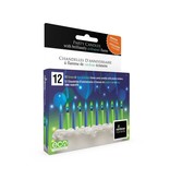 Rainbow Moments RAINBOW MOMENTS BLUE/GREEN COLORED FLAME BIRTHDAY CANDLES (12 PACK)