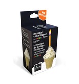 Rainbow Moments MUSICAL ICE CREAM CONE CAKE TOPPER WITH COLOR FLAME CANDLE