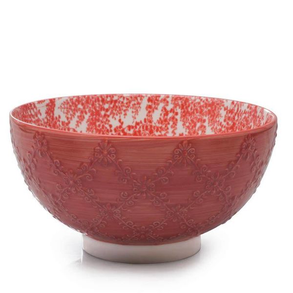 BIA "Trellis" Serving Bowl Coral