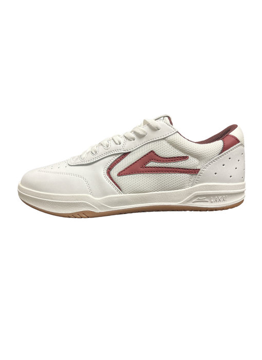 Lakai Atlantic Leather Shoe - White/Burgundy