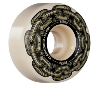 Bones Wheels X-Formula Skateboard Wheels Gold Chain 54mm V1 Standard 97A