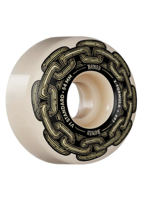 Bones Wheels X-Formula Skateboard Wheels Gold Chain 54mm V1 Standard 97A