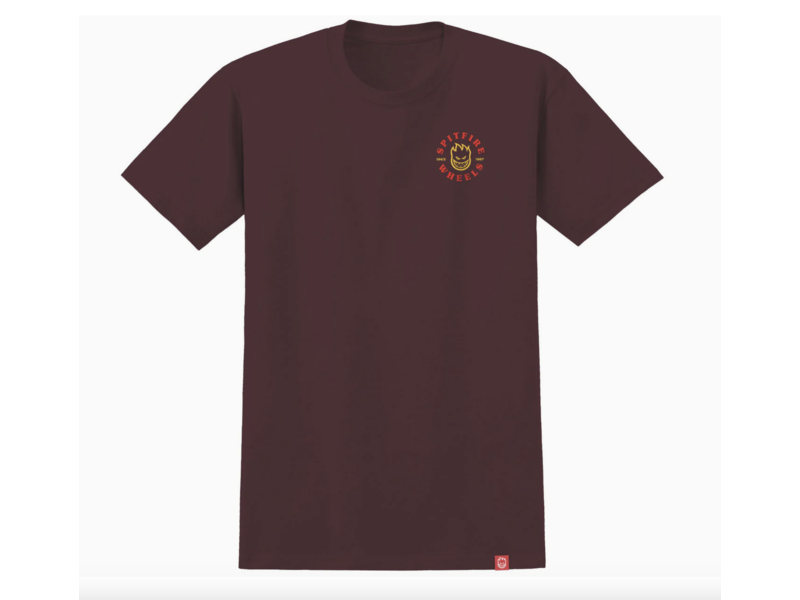 Spitfire Spitfire Youth Bighead Classic Tee - Maroon/Red/Yellow