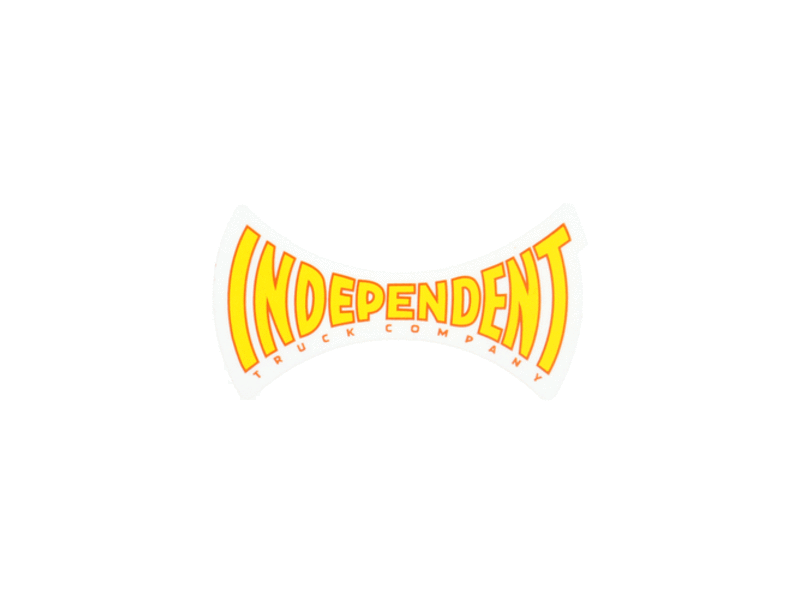 Independent Independent Mylar Sticker -  Spanning Yellow 4 x 2.25