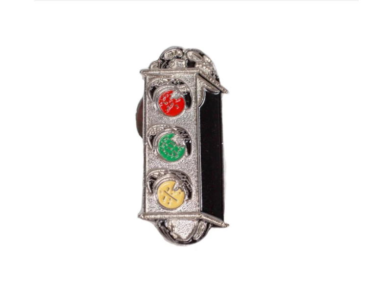 Traffic Skateboards Traffic Light Crest Enamel Pin