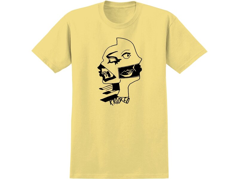 Krooked Krooked Two Face Tee - Corn Silk
