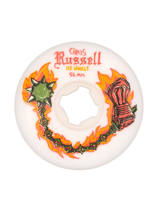 OJ Chris Russell Elite Hardline White 101a 56mm Wheels