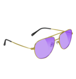 Glassy Glassy Neen Premium Plus Sunglasses - Gold/Purple
