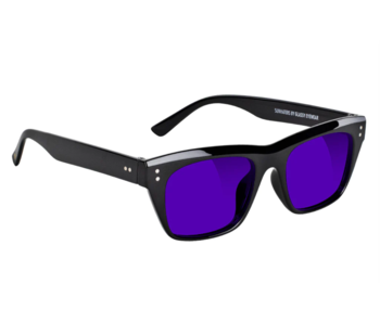 Glassy Santos Polarized Sunglasses - Black/Purple