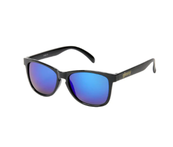 Glassy Deric Polarized Black/Blue Mirror Glasses