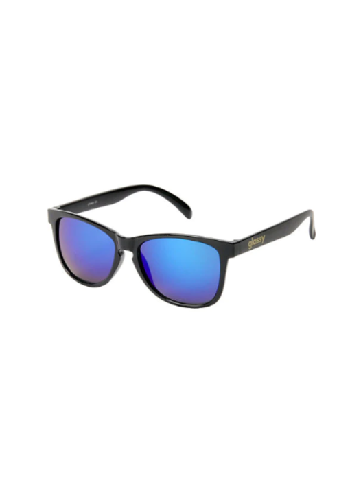 Glassy Deric Polarized Black/Blue Mirror Glasses