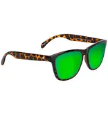 Glassy Glassy Deric Polarized Sunglasses - Tortoise/Green Mirror