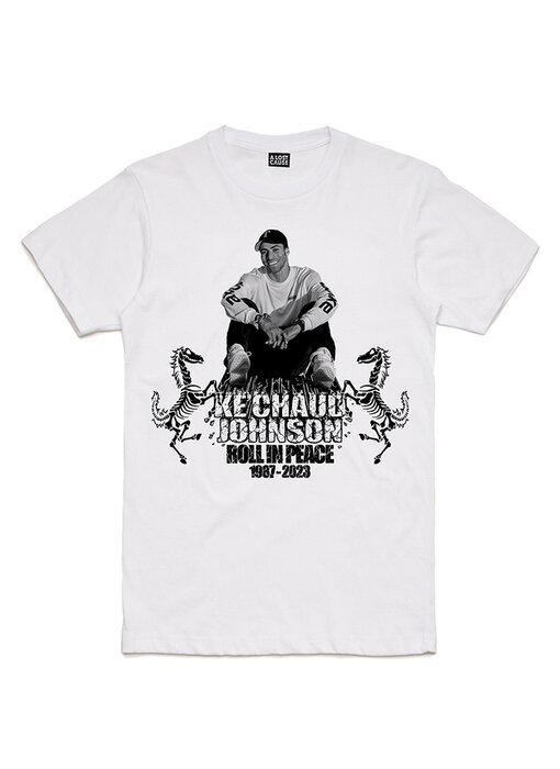 A Lost Cause Ke'Chaud Johnson #RollInPeace Shirt - White