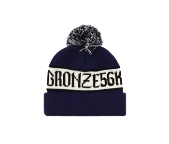 Bronze56k Poof Ball Beanie - Navy