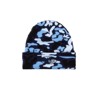 Bronze56k Camo Fleece Beanie - Blue