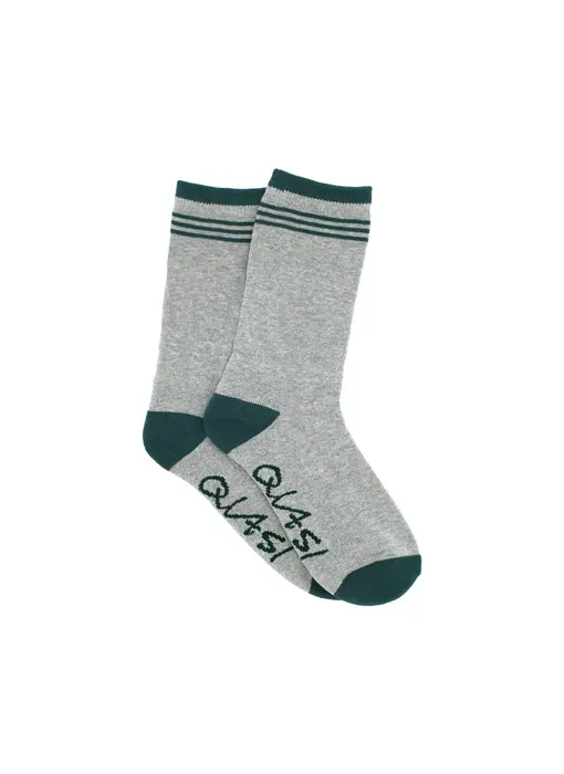 Quasi Note Sock - Grey/Forest