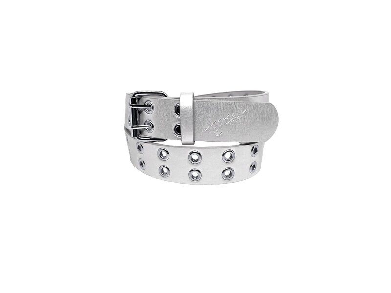 Loosey Loosey Grommet Hole Belt - Silver