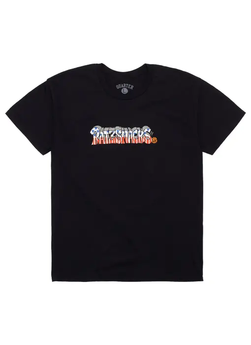 Quartersnacks Rat Ratz Script Tee - Black