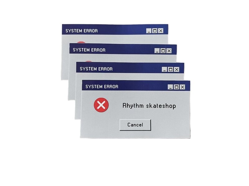 Rhythm Skateshop Rhythm System Error Sticker