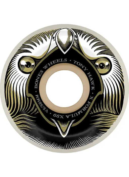 Bones X-Formula Hawk Beak & Destory V5 Sidecut 99a Wheels - 58mm