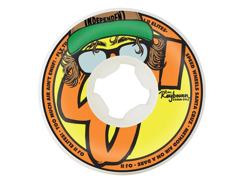 OJ Wheels OJ Raybourn Hat 2 Elite Hardline 99a Wheels - White 55mm