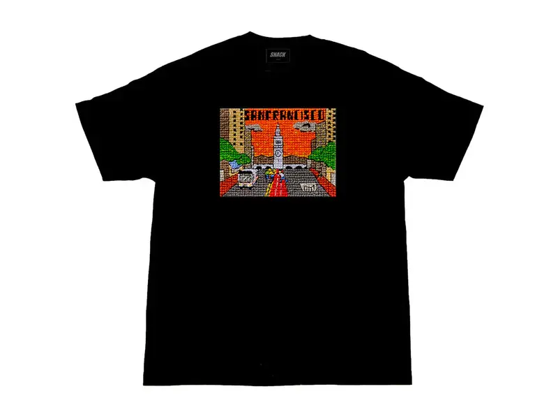 Snack Skateboards Snack S.F Postcard Tee - Black