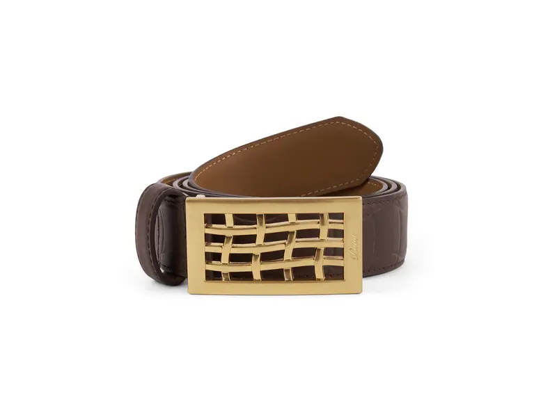 Dime MTL Dime Heavyweight Leather Belt - Brown