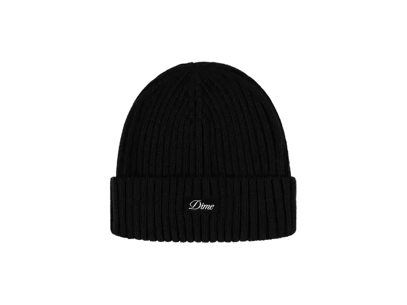 Dime MTL Dime Cursive Fold Beanie - Black