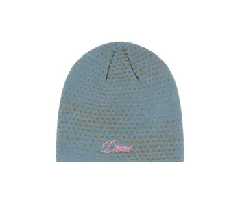 Dime Pixel Skully Beanie - Stone Blue