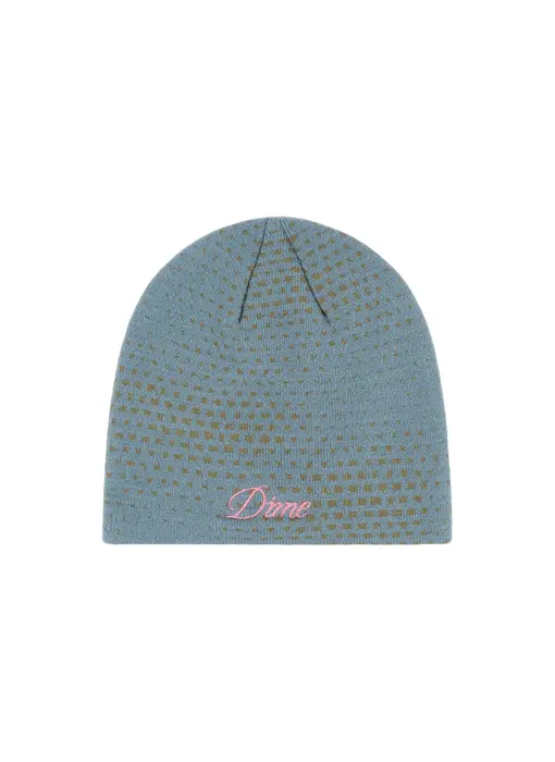 Dime Pixel Skully Beanie - Stone Blue