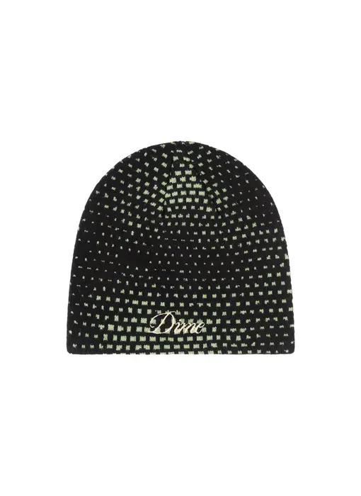 Dime Pixel Skully Beanie - Black