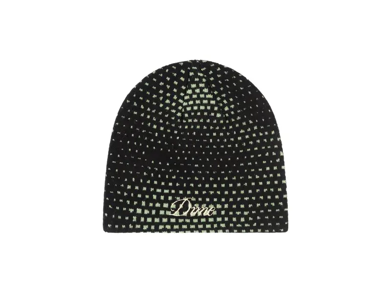 Dime MTL Dime Pixel Skully Beanie - Black