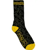 Krooked Krooked Multi Birds Socks - Black/Olive/Yellow