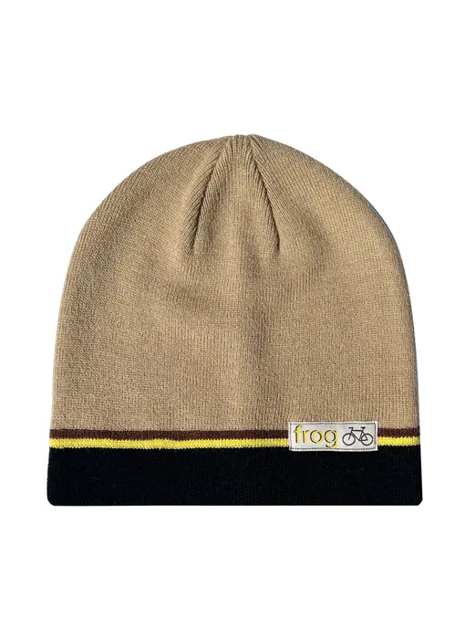 Frog Bicycle Beanie - Beige