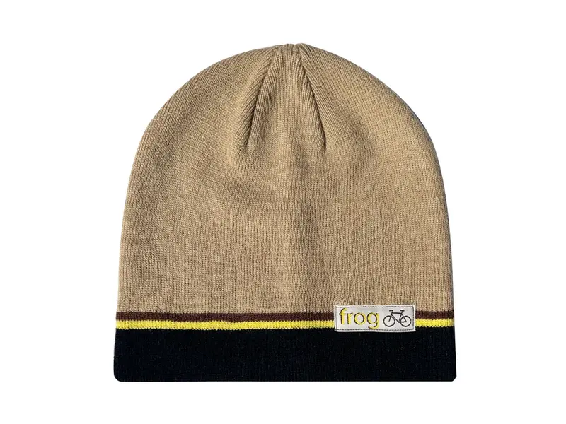 Frog Frog Bicycle Beanie - Beige