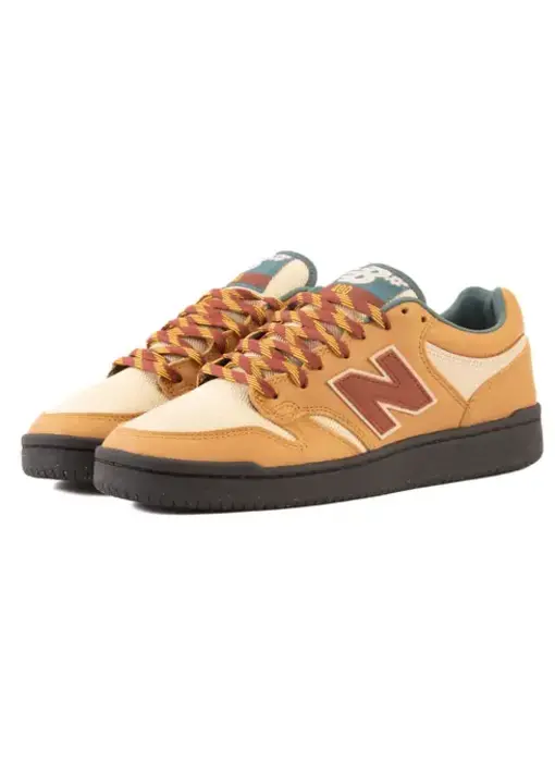 New Balance Numeric 480 Shoes - Tan/Burgundy