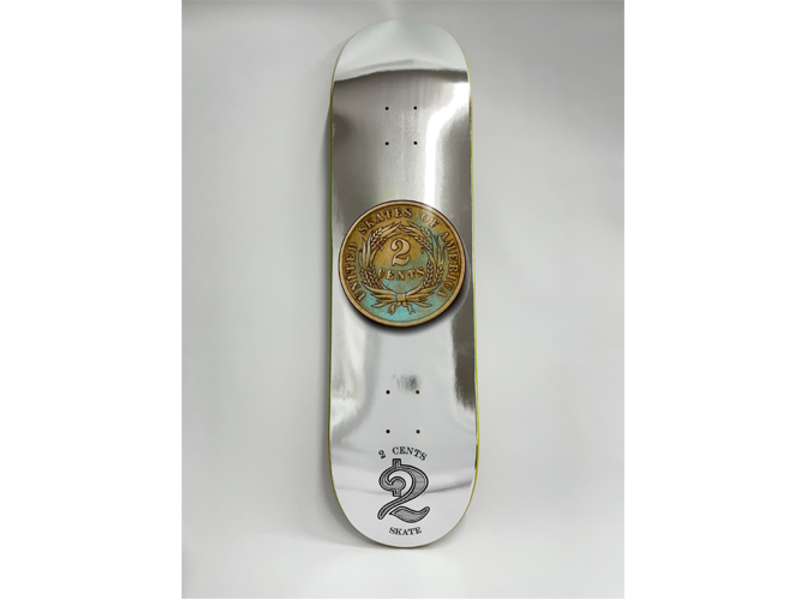 2Cents Skateboards 2Cents United Skates Of America Team Deck -8.3