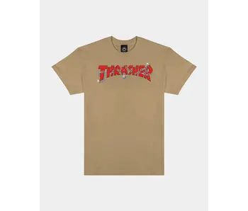 Thrasher Chains By Daniel Shepard T-Shirt - Tan