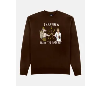 Thrasher x Toy Machine - B.T.H - Crewneck - Dark Chocolate