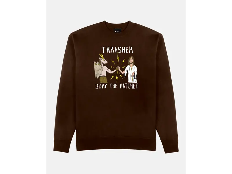 Thrasher Thrasher x Toy Machine - B.T.H - Crewneck - Dark Chocolate