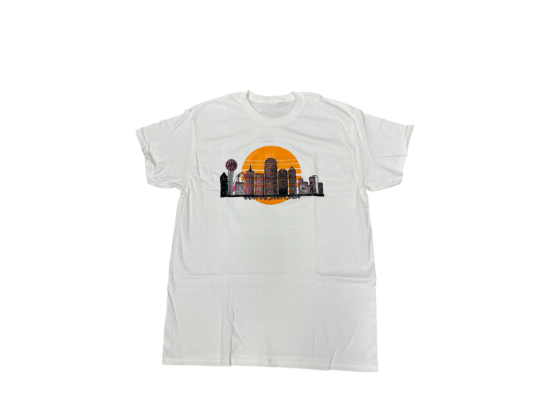 Rhythm Skateshop Rhythm Dallas Skyline Funk Tee - White