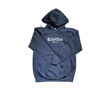 Rhythm Embroidered Old English Black Hoodie