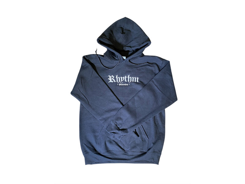 Rhythm Skateshop Rhythm Embroidered Old English Black Hoodie