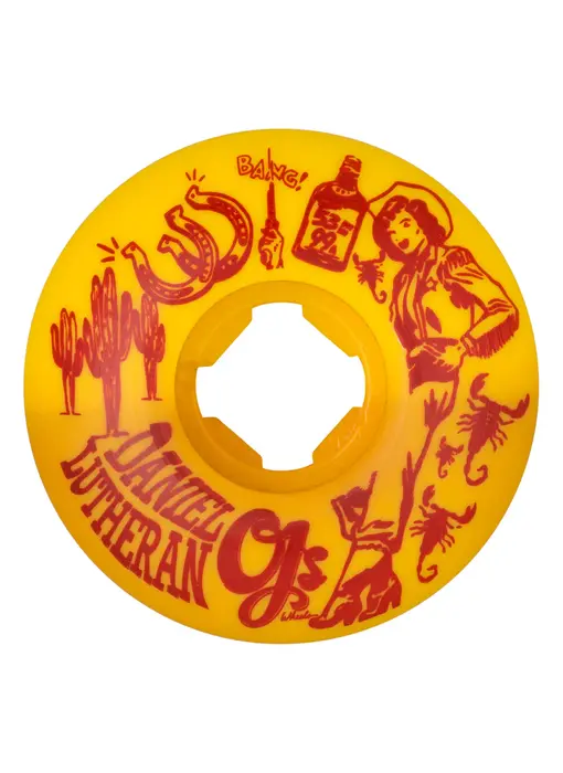 OJ Daniel Lutheran EZ Edge Elite 99a Wheels - Org/Yllow 53mm