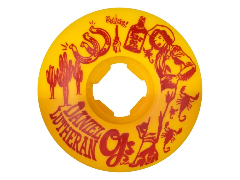 OJ Wheels OJ Daniel Lutheran EZ Edge Elite 99a Wheels - Org/Yllow 53mm