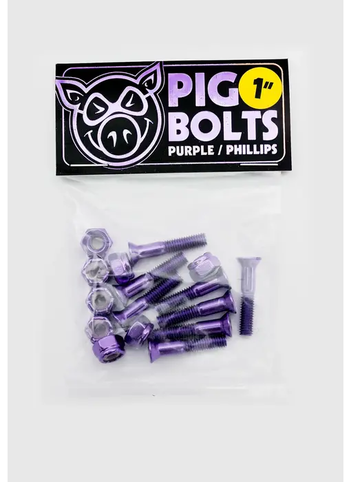 Pig 1 Inch Phillips Hardware - Purple