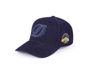 Dime Cursive D Full Fit Cap - Indigo Denim
