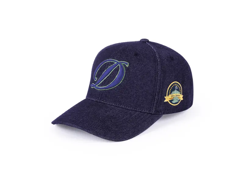 Dime MTL Dime Cursive D Full Fit Cap - Indigo Denim