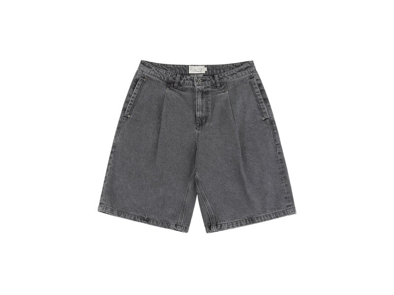 Dime MTL Dime Pleated Denim Shorts - Faded Black